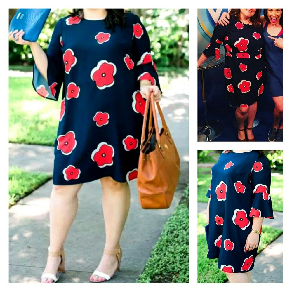 Flare Sleeve Print Dress Read Posting